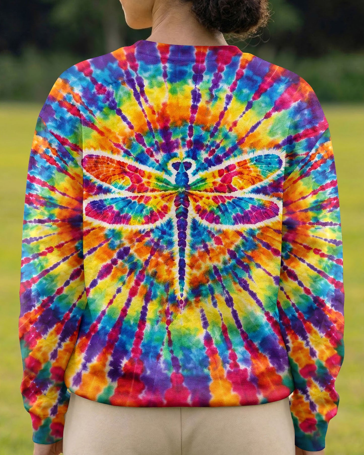 JUST BREATHE DRAGONFLY  COLORFUL  SWIRL ALL OVER PRINT - TLHG0904261