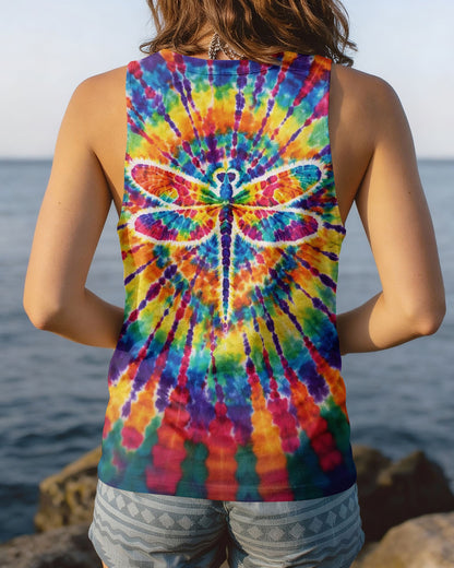 JUST BREATHE DRAGONFLY  COLORFUL  SWIRL ALL OVER PRINT - TLHG0904261