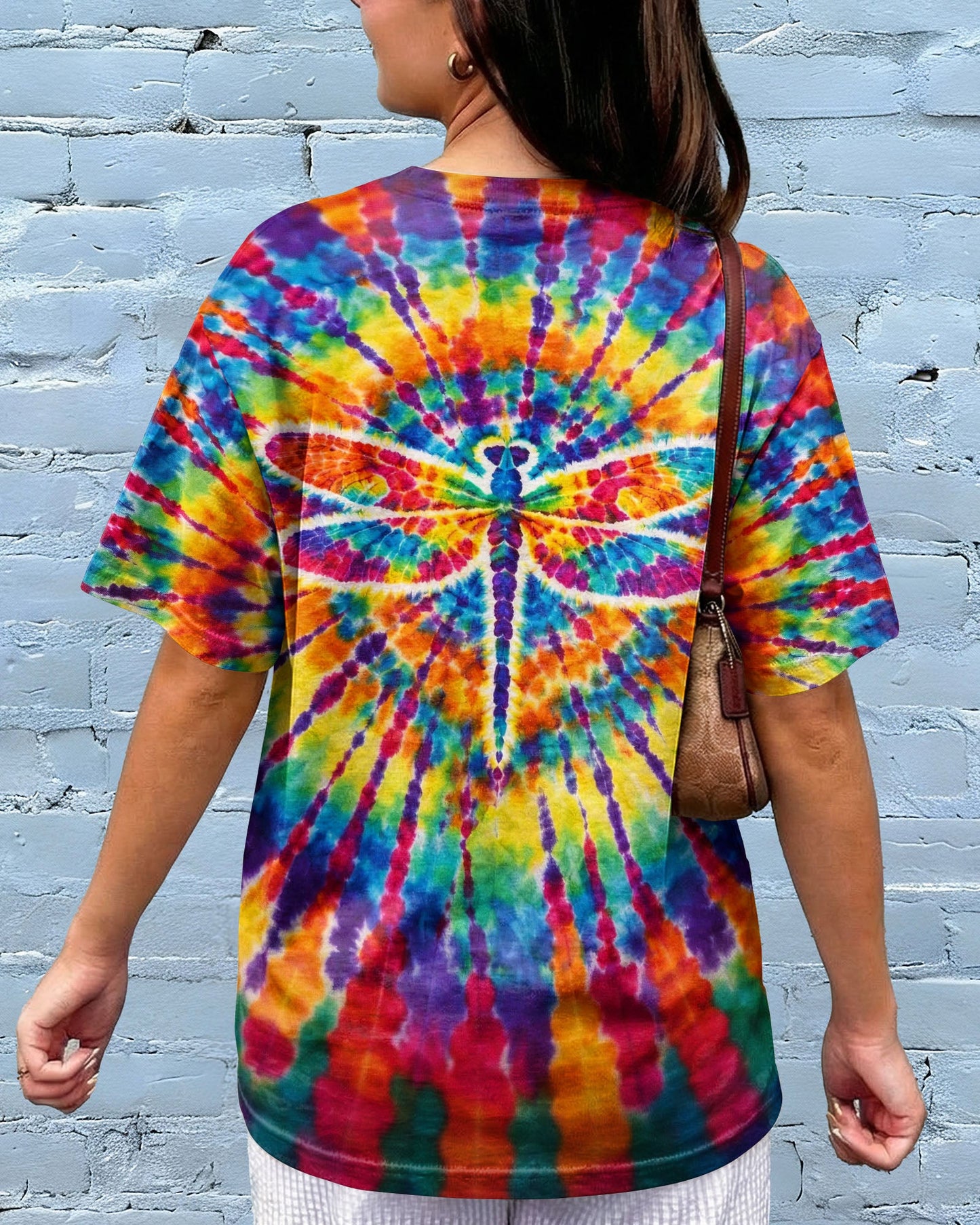 JUST BREATHE DRAGONFLY  COLORFUL  SWIRL ALL OVER PRINT - TLHG0904261