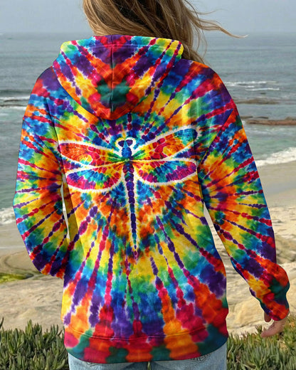 JUST BREATHE DRAGONFLY  COLORFUL  SWIRL ALL OVER PRINT - TLHG0904261