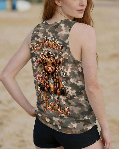 LITTLE COUNTRY LOTTA ATTITUDE COW ALL OVER PRINT  - TLHG0906262