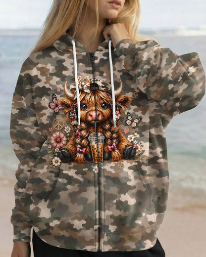 LITTLE COUNTRY LOTTA ATTITUDE COW ALL OVER PRINT  - TLHG0906262