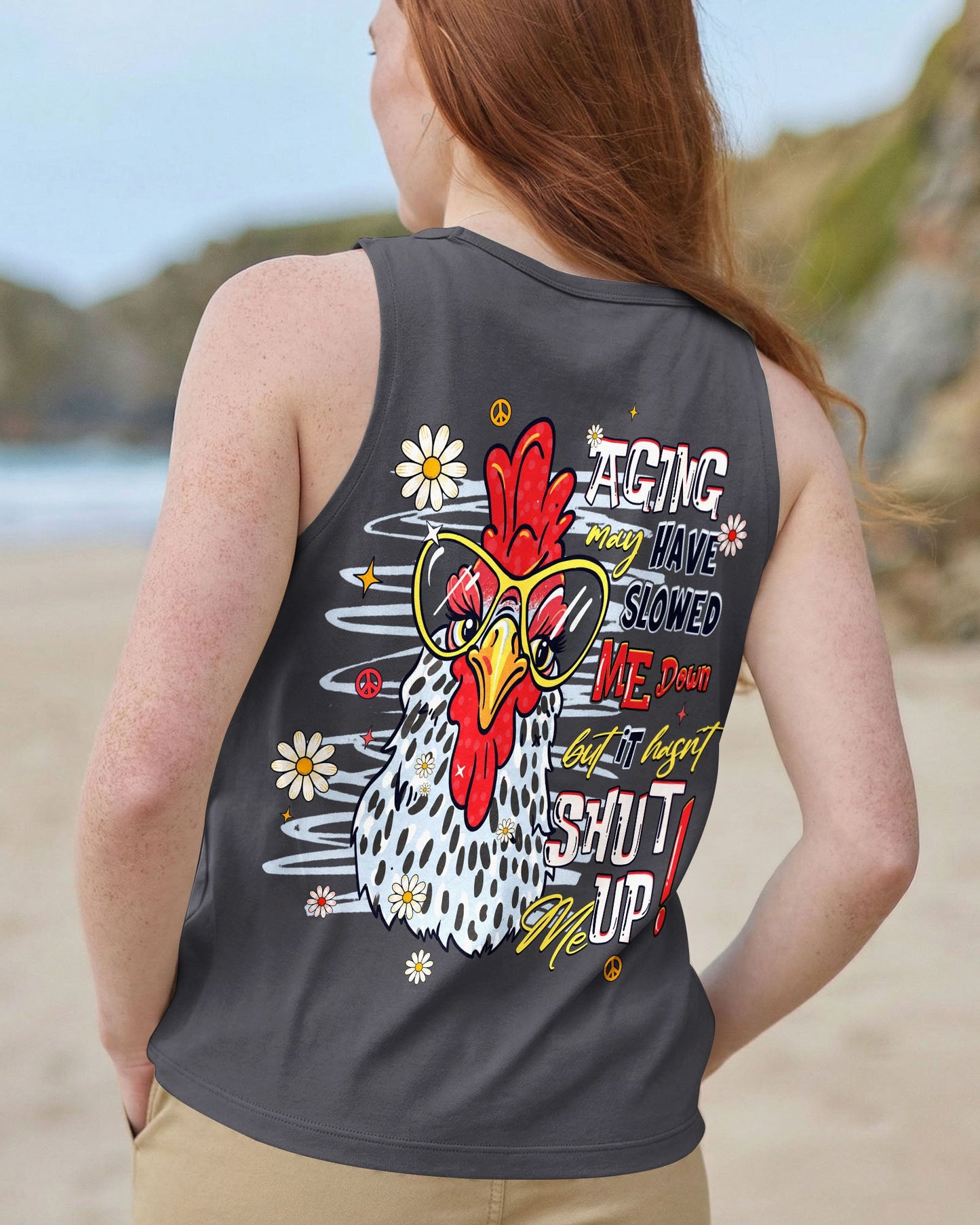 AGING MAY HAVE SLOWED ME DOWN CHICKEN ALL OVER PRINT  - TLHG0906263