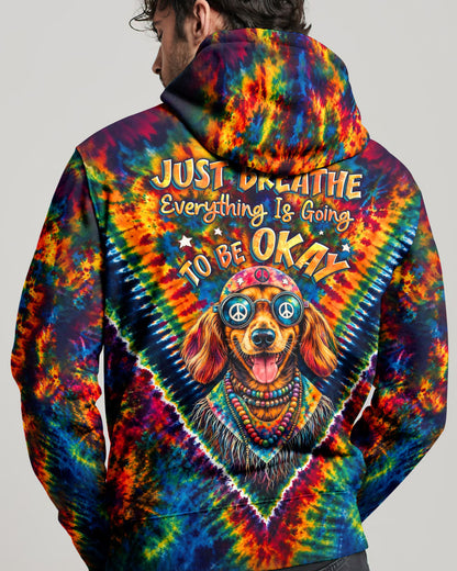 JUST BREATHE BOHO DACHSHUND DOG ALL OVER PRINT - TLHG1205262
