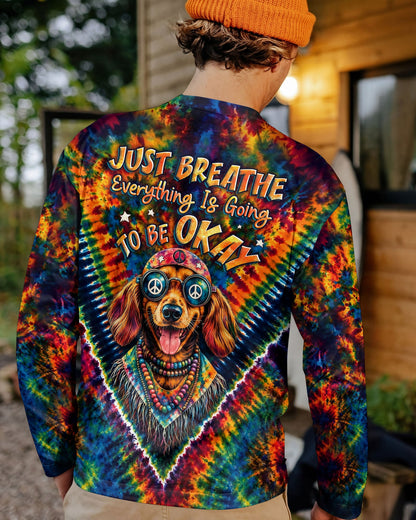 JUST BREATHE BOHO DACHSHUND DOG ALL OVER PRINT - TLHG1205262