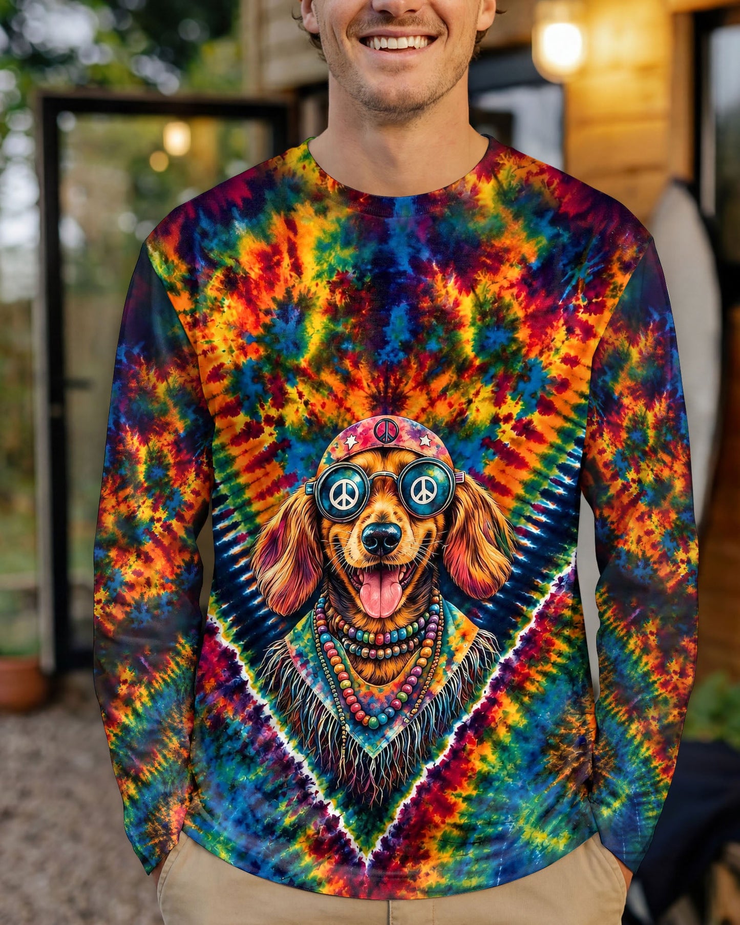 JUST BREATHE BOHO DACHSHUND DOG ALL OVER PRINT - TLHG1205262