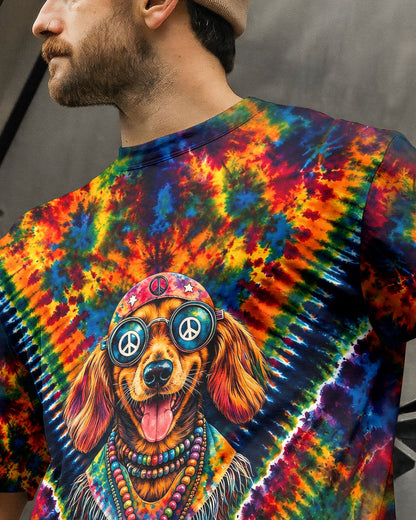 JUST BREATHE BOHO DACHSHUND DOG ALL OVER PRINT - TLHG1205262