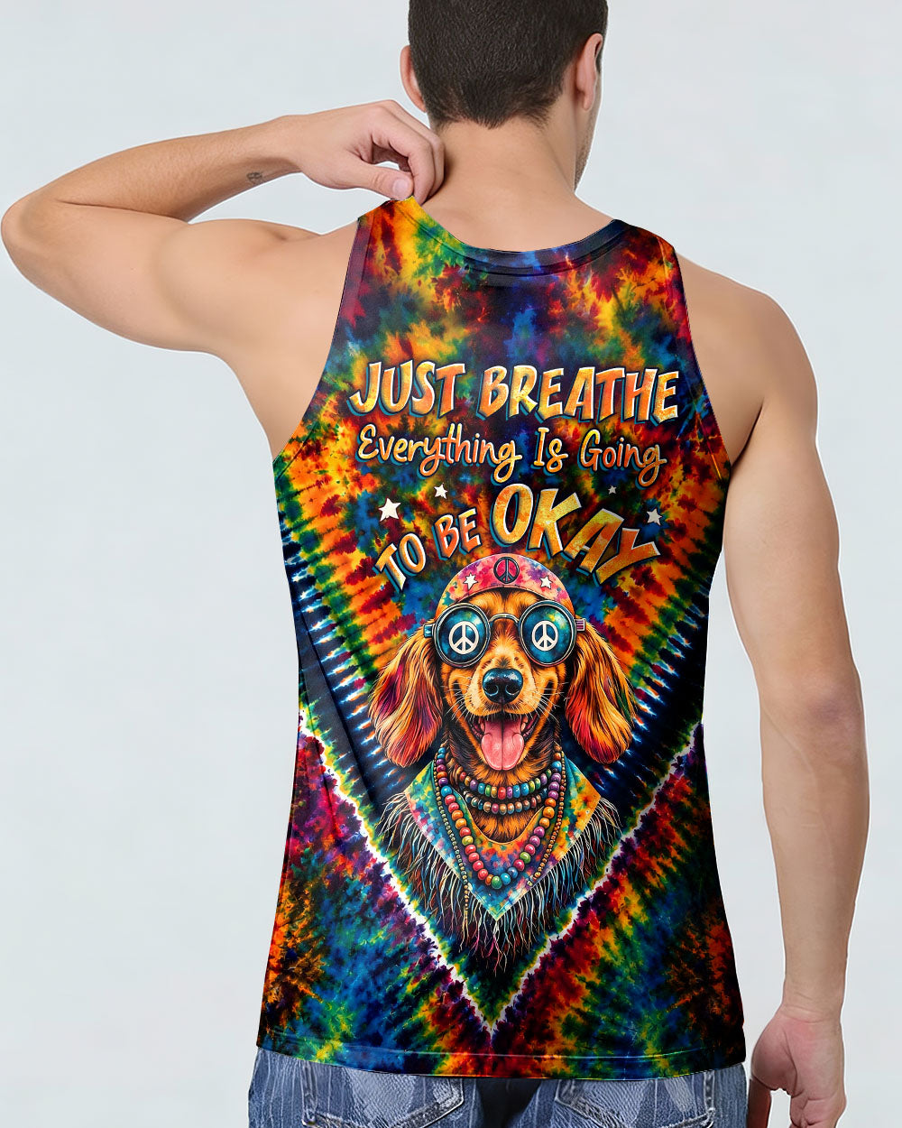JUST BREATHE BOHO DACHSHUND DOG ALL OVER PRINT - TLHG1205262