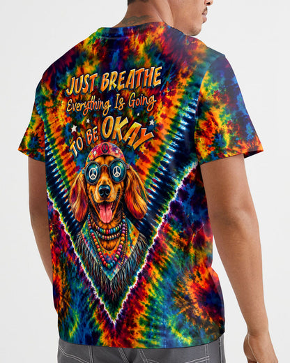 JUST BREATHE BOHO DACHSHUND DOG ALL OVER PRINT - TLHG1205262