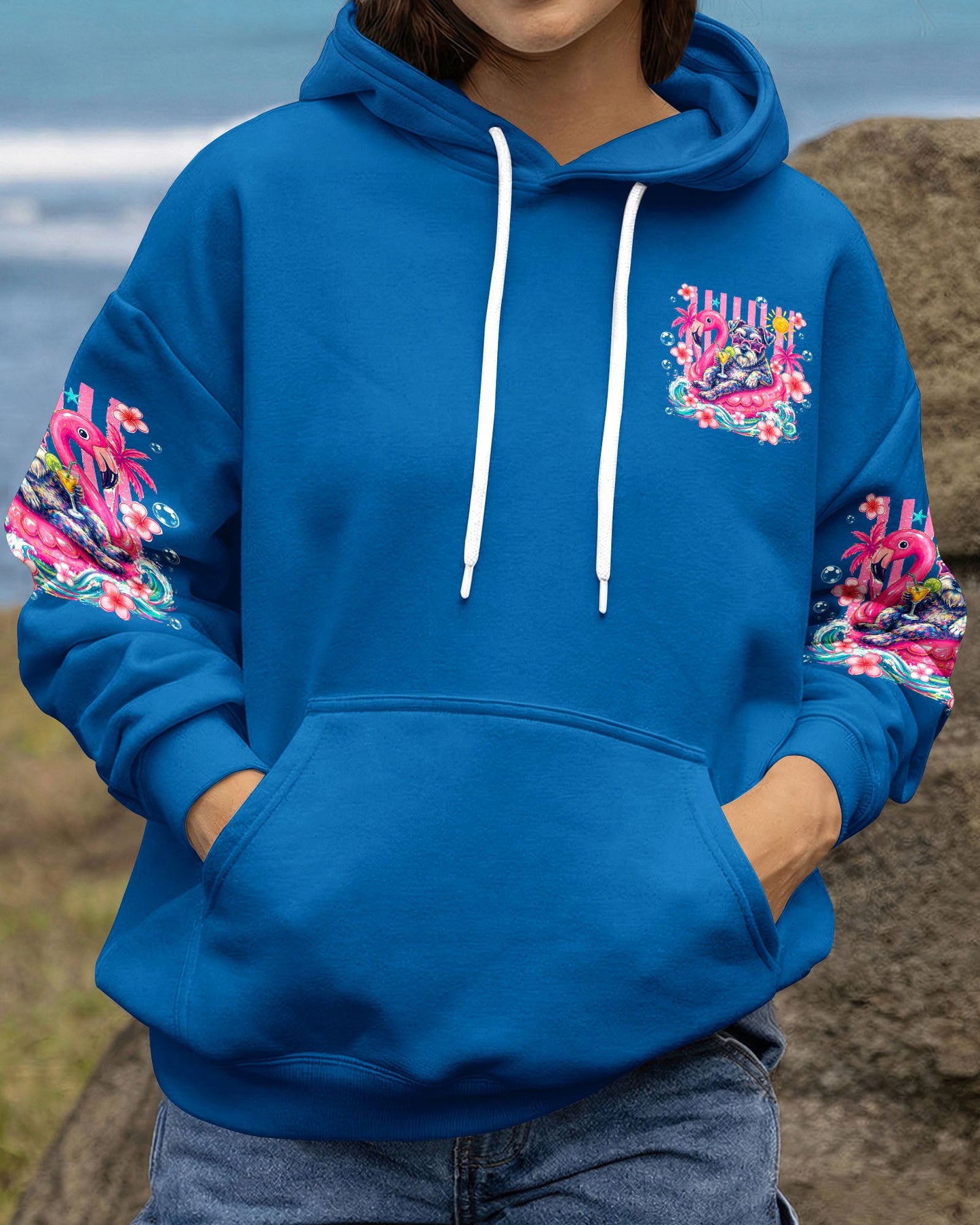I WAS SIMPLY BORN TO DILLY DALLY SCHNAUZER DOG BEACH  ALL OVER PRINT   - TLHG1405262