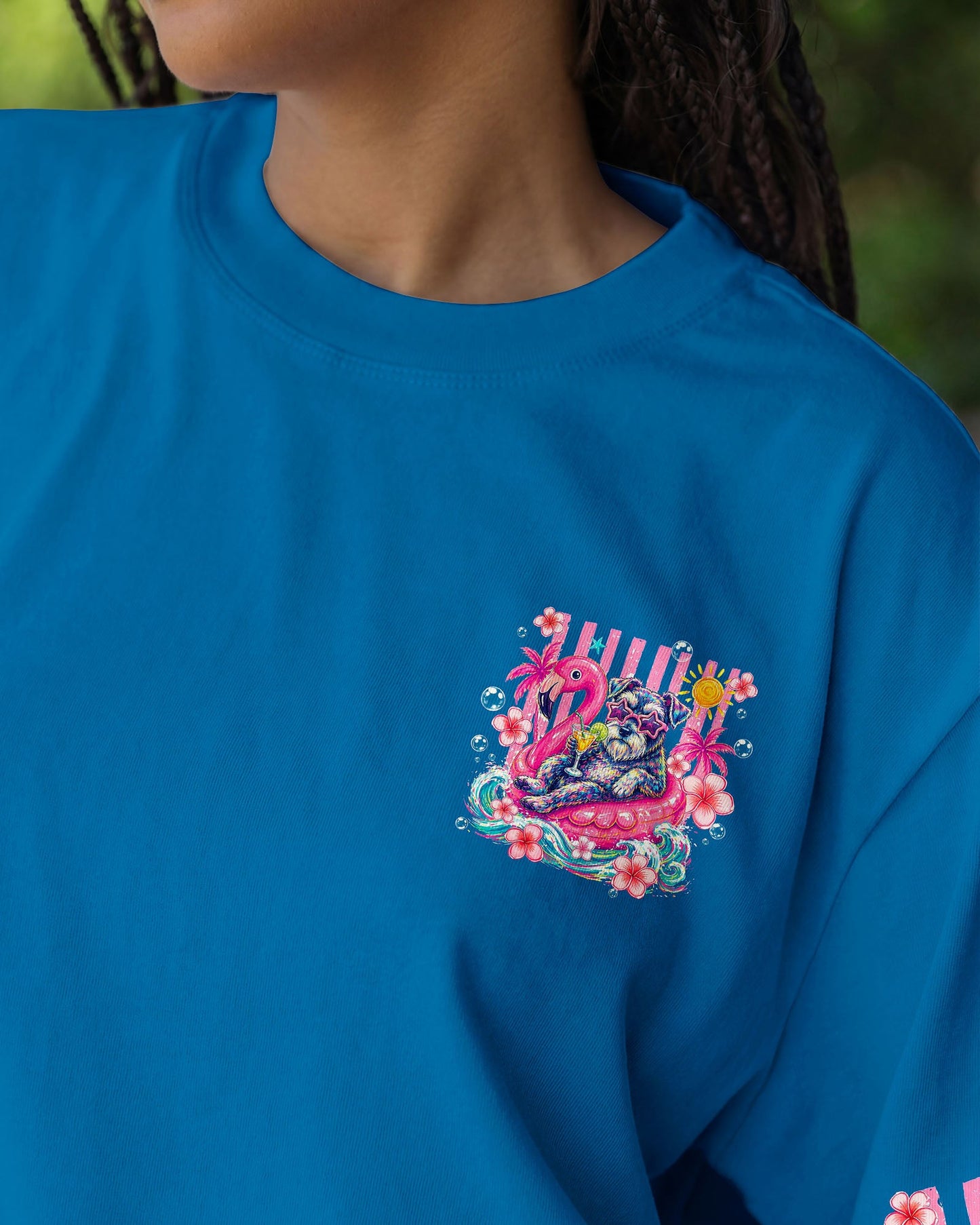 I WAS SIMPLY BORN TO DILLY DALLY SCHNAUZER DOG BEACH  ALL OVER PRINT   - TLHG1405262