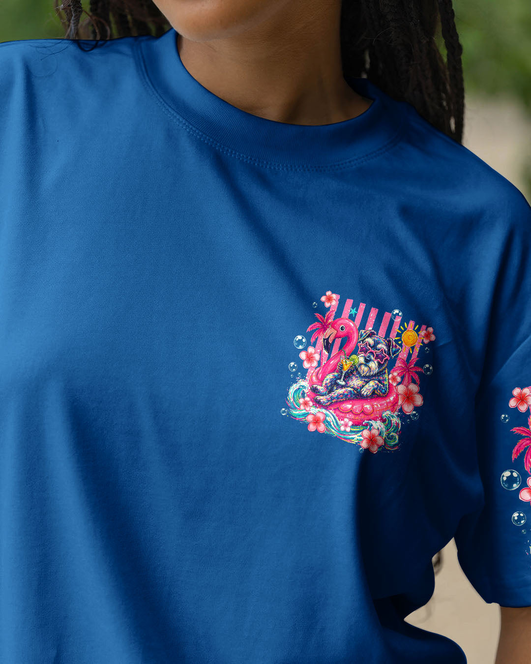 I WAS SIMPLY BORN TO DILLY DALLY SCHNAUZER DOG BEACH  ALL OVER PRINT   - TLHG1405262