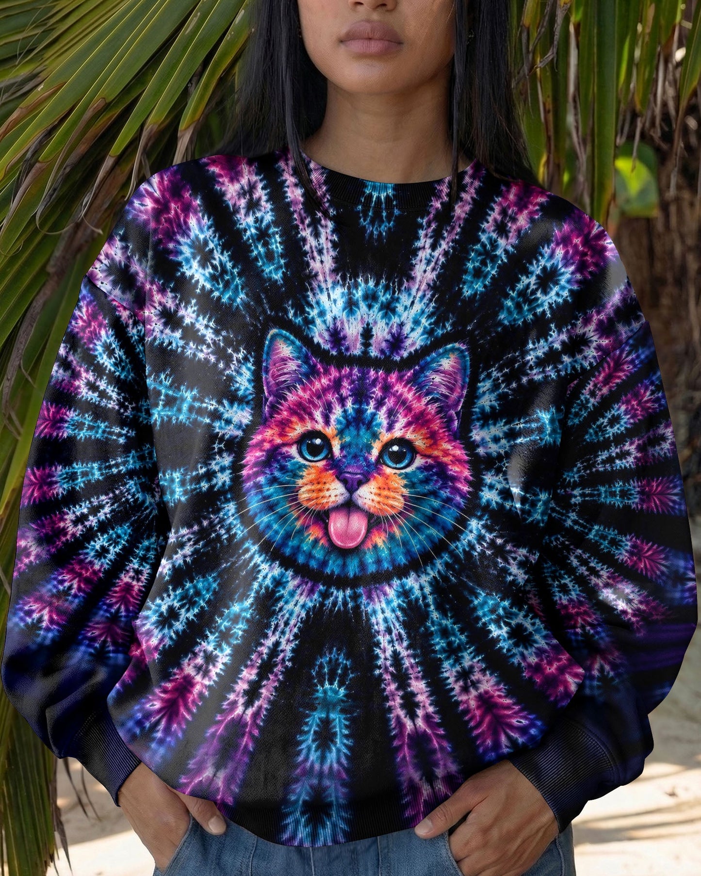 FUNNY CAT BURST PATTERN  ALL OVER PRINT  - TLHG1405263