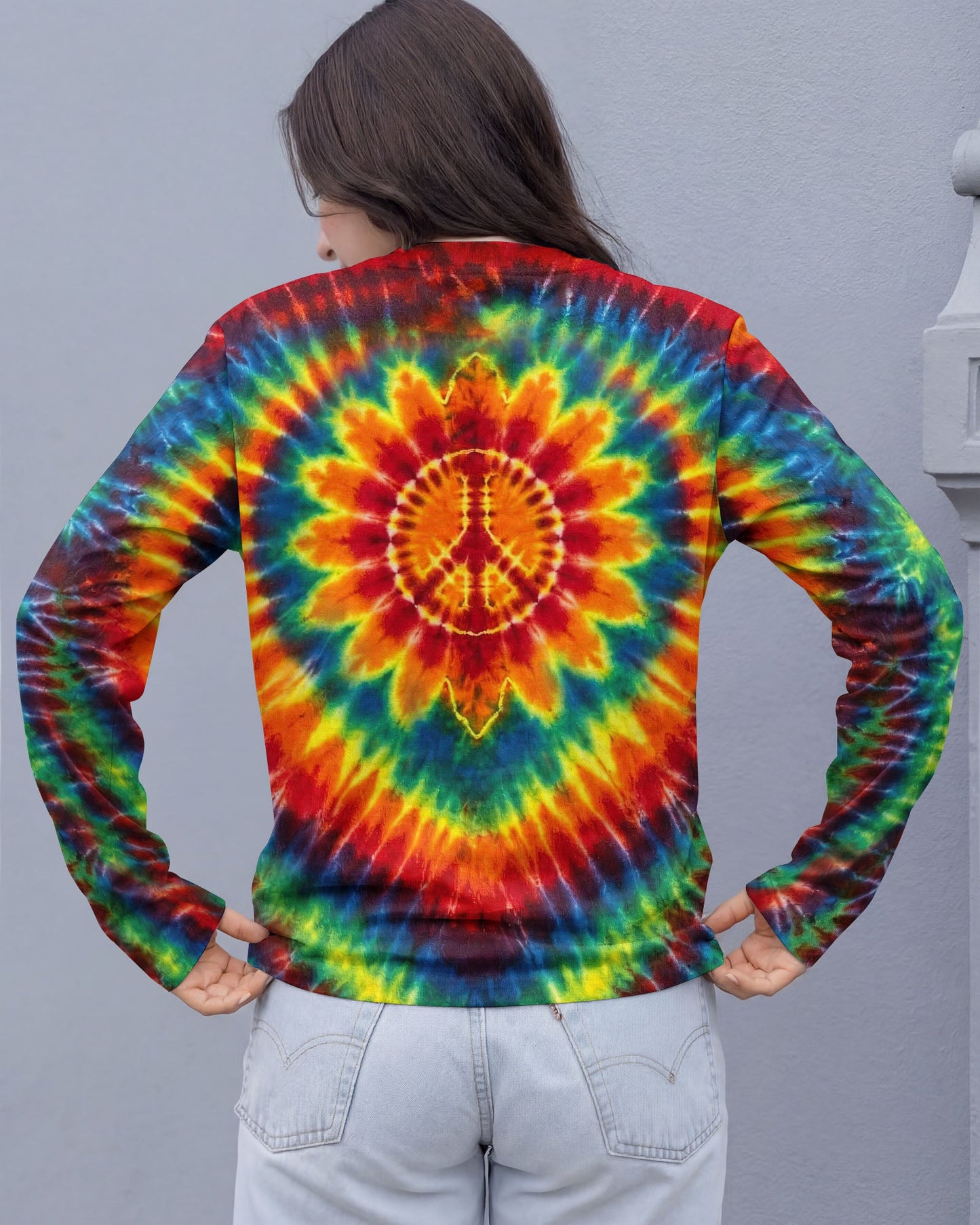 HEART SUNFLOWER COLORFUL SWIRL ALL OVER PRINT  - TLHG1504264