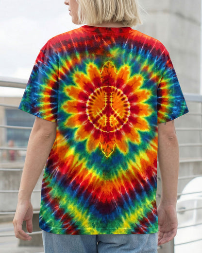 HEART SUNFLOWER COLORFUL SWIRL ALL OVER PRINT  - TLHG1504264