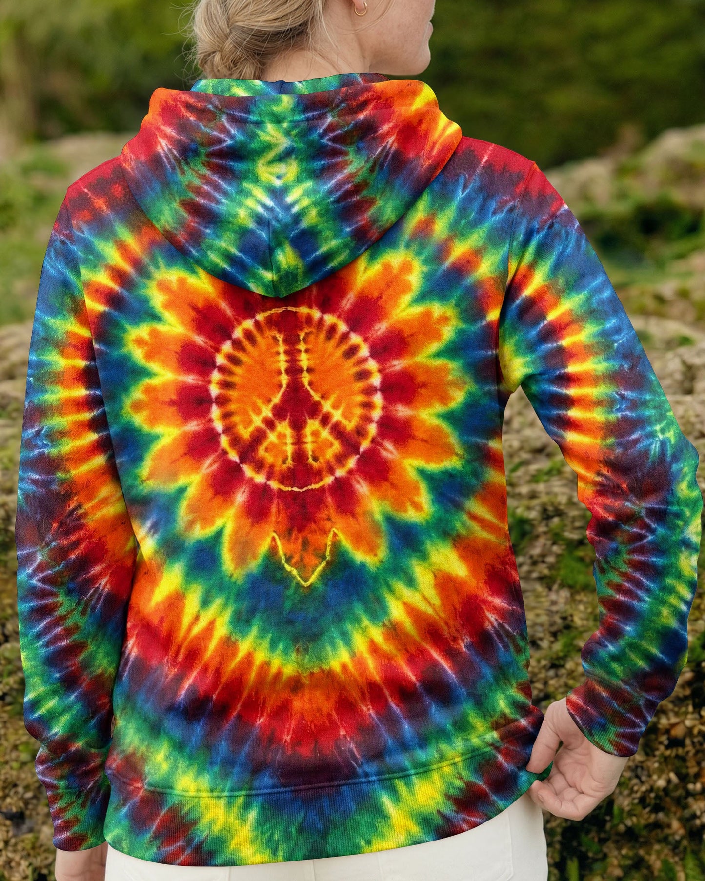 HEART SUNFLOWER COLORFUL SWIRL ALL OVER PRINT  - TLHG1504264