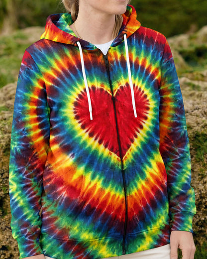 HEART SUNFLOWER COLORFUL SWIRL ALL OVER PRINT  - TLHG1504264