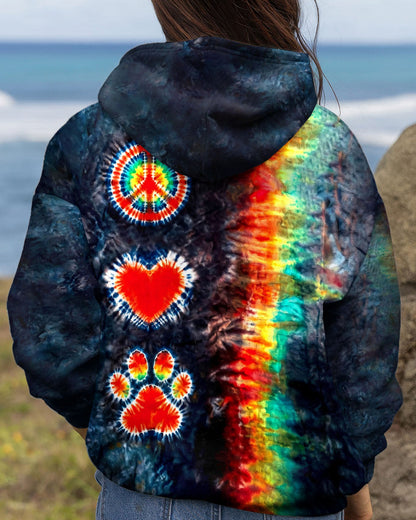 PEACE LOVE PAW PRINT ALL OVER PRINT - TLHG1505261