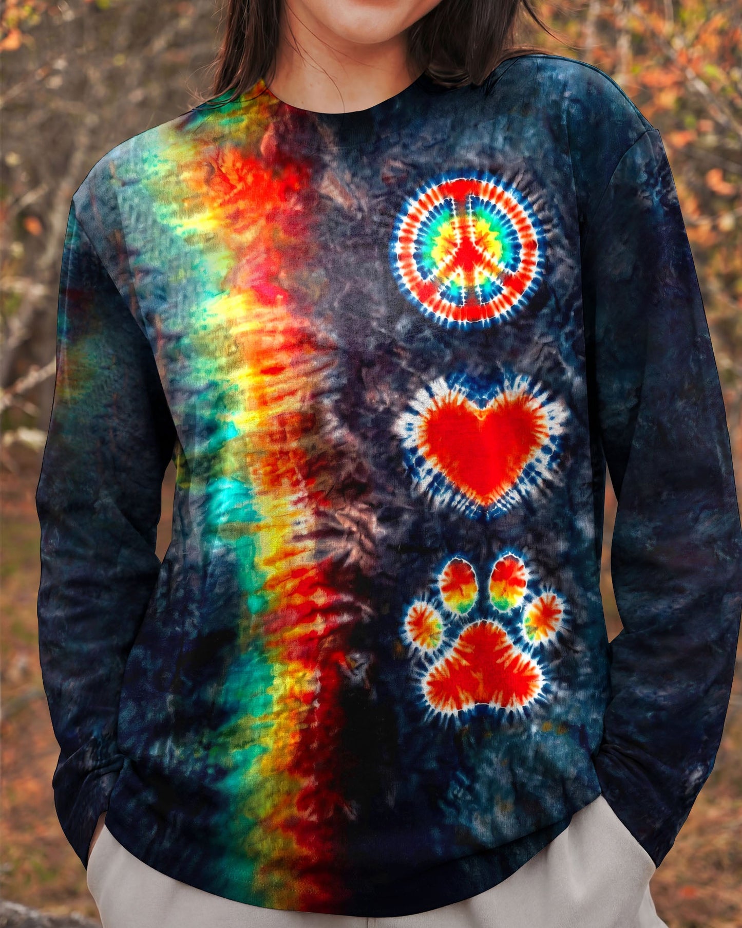 PEACE LOVE PAW PRINT ALL OVER PRINT - TLHG1505261