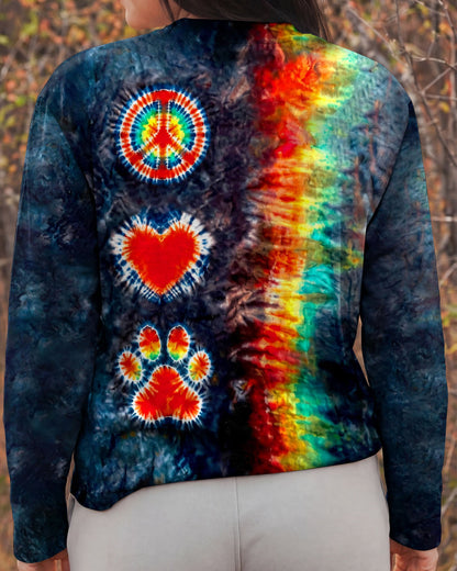 PEACE LOVE PAW PRINT ALL OVER PRINT - TLHG1505261