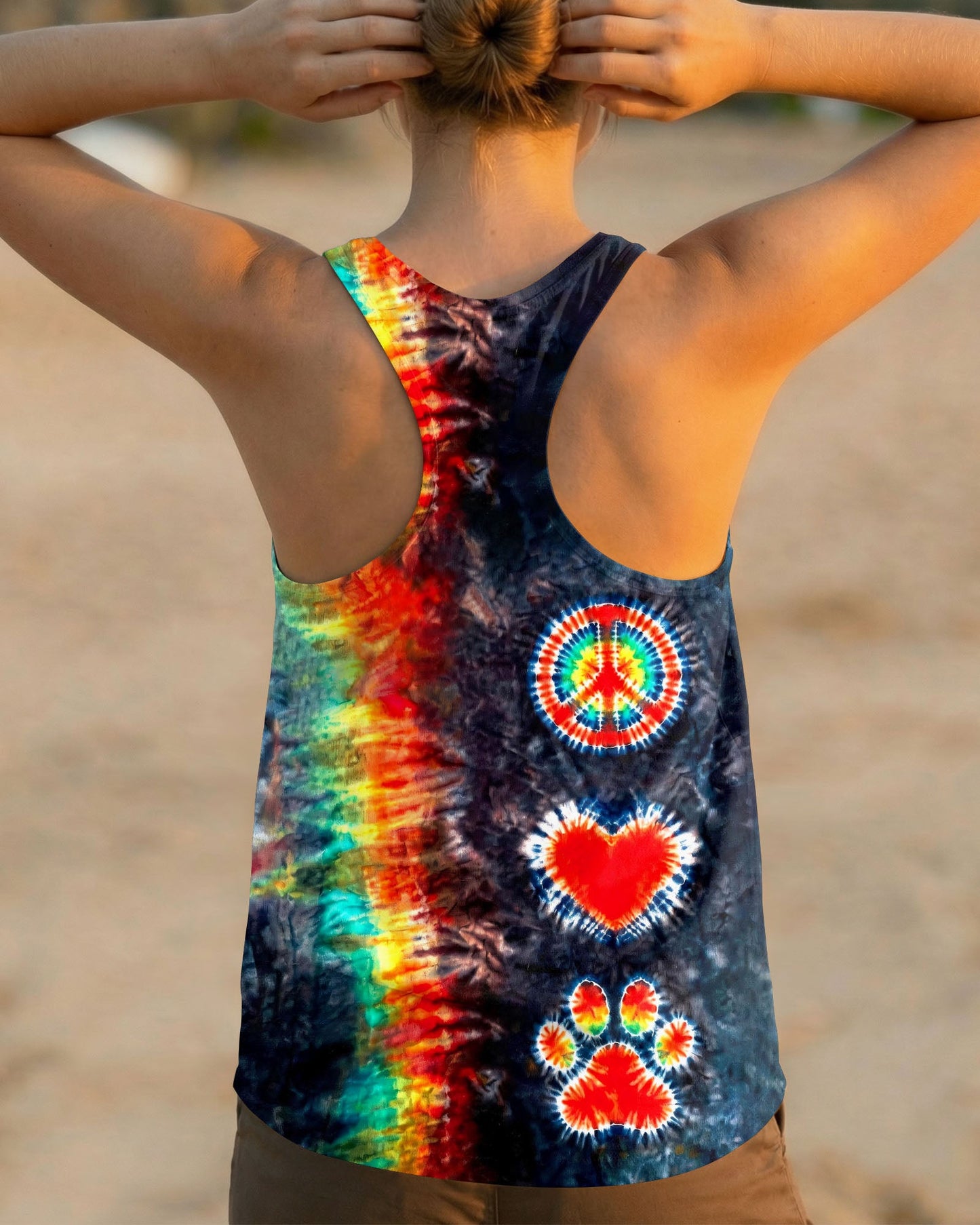 PEACE LOVE PAW PRINT ALL OVER PRINT - TLHG1505261
