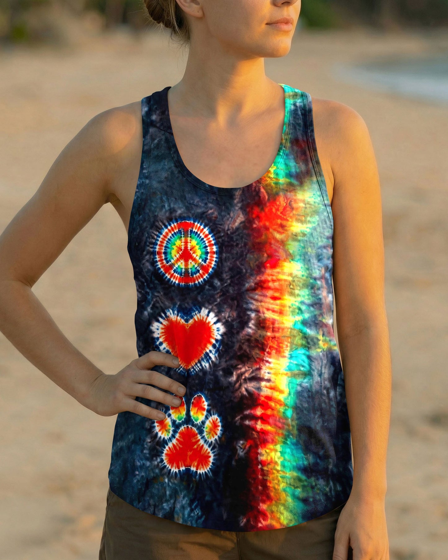 PEACE LOVE PAW PRINT ALL OVER PRINT - TLHG1505261