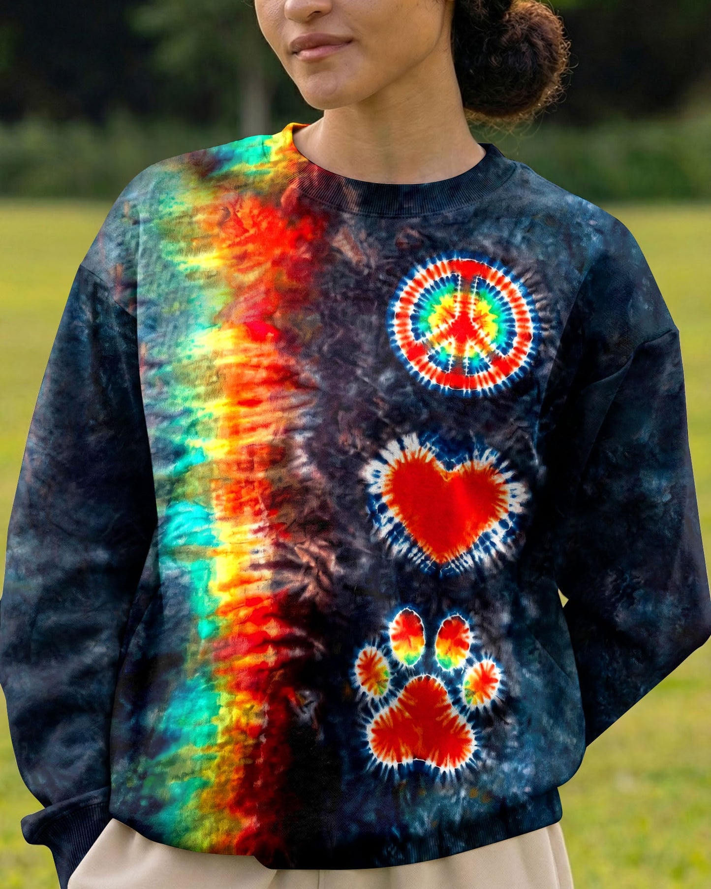 PEACE LOVE PAW PRINT ALL OVER PRINT - TLHG1505261