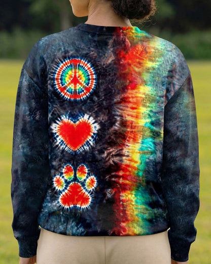 PEACE LOVE PAW PRINT ALL OVER PRINT - TLHG1505261