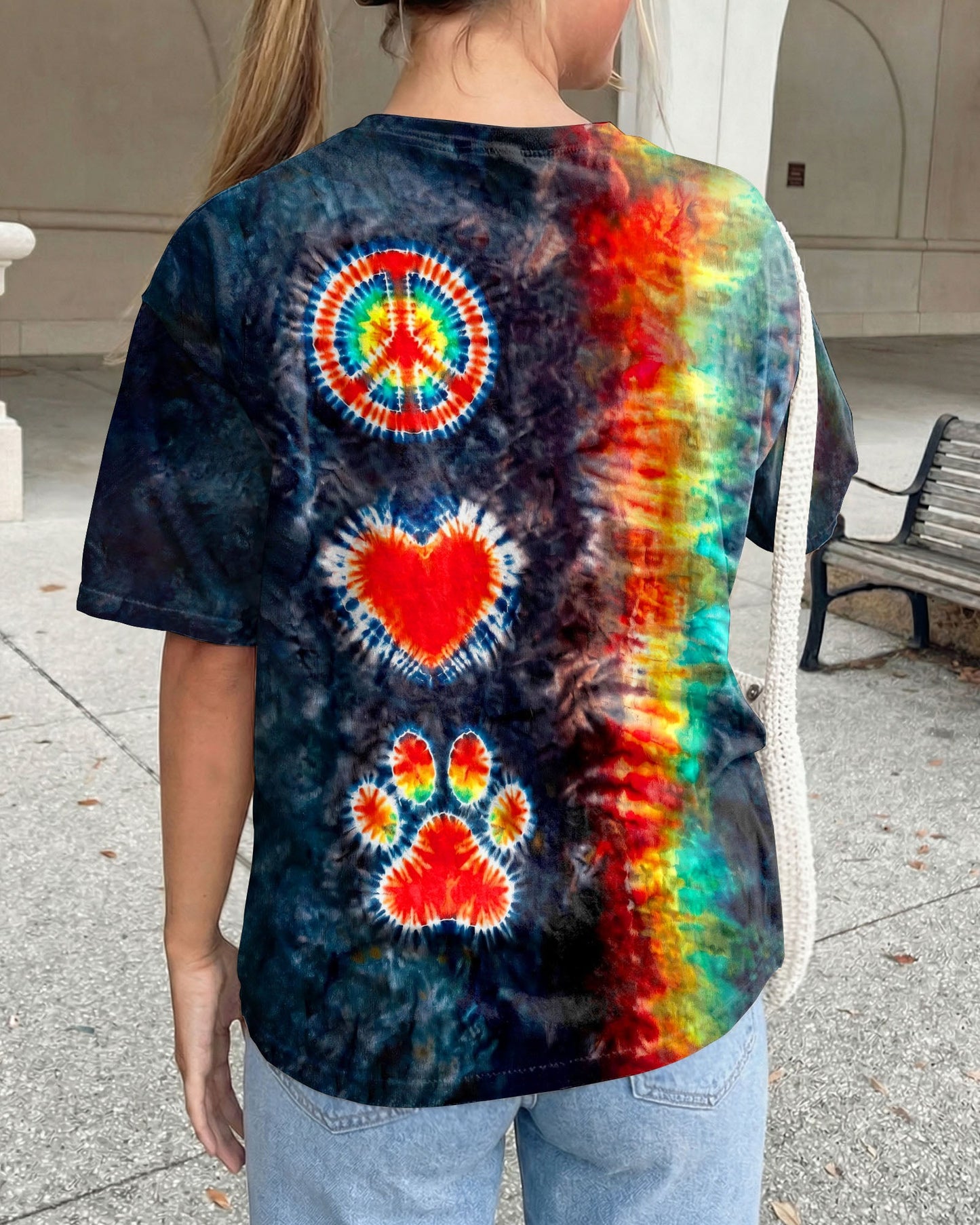 PEACE LOVE PAW PRINT ALL OVER PRINT - TLHG1505261