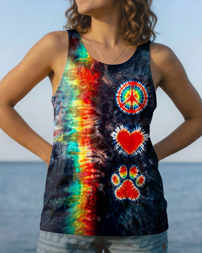 PEACE LOVE PAW PRINT ALL OVER PRINT - TLHG1505261