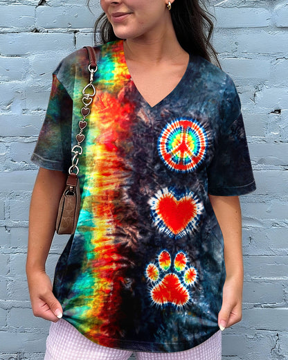 PEACE LOVE PAW PRINT ALL OVER PRINT - TLHG1505261