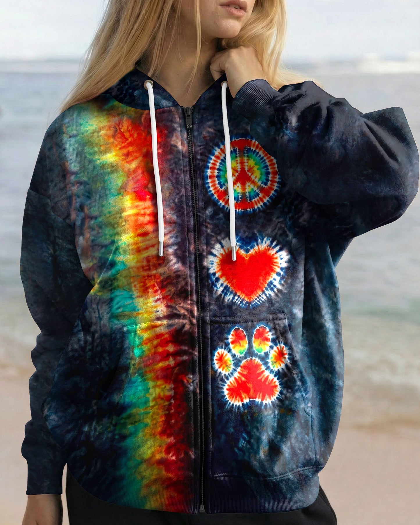 PEACE LOVE PAW PRINT ALL OVER PRINT - TLHG1505261