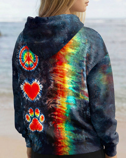 PEACE LOVE PAW PRINT ALL OVER PRINT - TLHG1505261