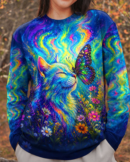 CAT WITH BUTTERFLY  ALL OVER PRINT  - TLHG1805261