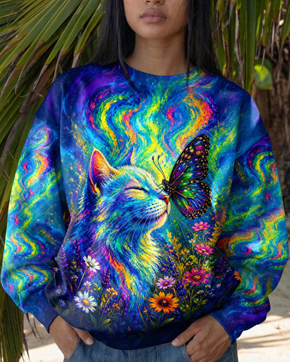 CAT WITH BUTTERFLY  ALL OVER PRINT  - TLHG1805261