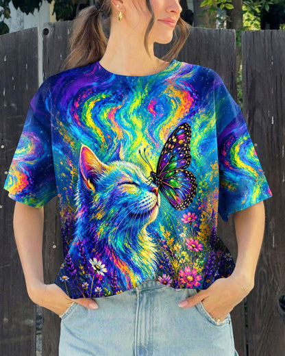 CAT WITH BUTTERFLY  ALL OVER PRINT  - TLHG1805261