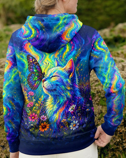 CAT WITH BUTTERFLY  ALL OVER PRINT  - TLHG1805261
