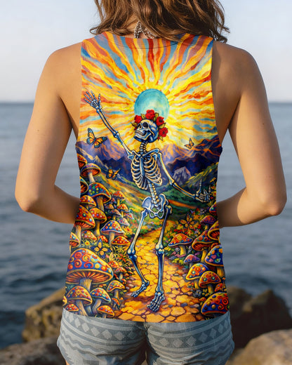 JOYFUL SKELETON SKULL HIPPIE ALL OVER PRINT  - TLHG2004263