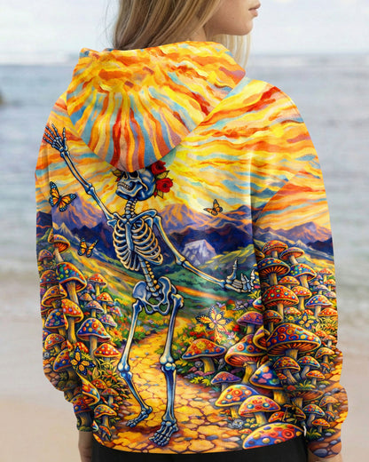 JOYFUL SKELETON SKULL HIPPIE ALL OVER PRINT  - TLHG2004263