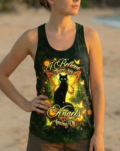 I BELIEVE THERE ARE ANGELS AMONG US BLACK CAT ALL OVER PRINT  - TLHG2104262