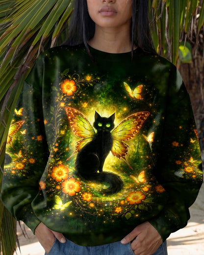 I BELIEVE THERE ARE ANGELS AMONG US BLACK CAT ALL OVER PRINT  - TLHG2104262