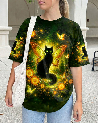 I BELIEVE THERE ARE ANGELS AMONG US BLACK CAT ALL OVER PRINT  - TLHG2104262
