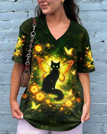 I BELIEVE THERE ARE ANGELS AMONG US BLACK CAT ALL OVER PRINT  - TLHG2104262