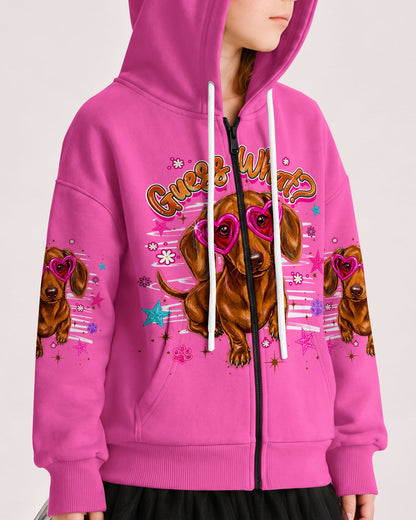 GUESS WHAT DACHSHUND DOG FUNNY KIDS ALL OVER PRINT  - TLHG2205261