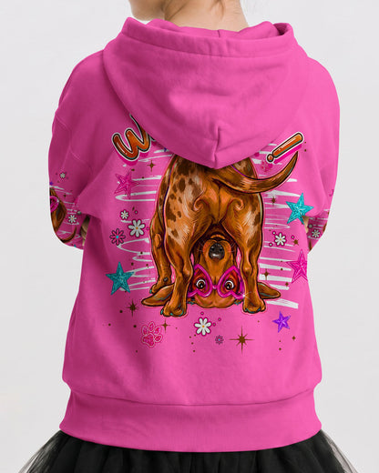 GUESS WHAT DACHSHUND DOG FUNNY KIDS ALL OVER PRINT  - TLHG2205261