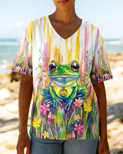 BE YOU THE WORLD WILL ADJUST FROG ALL OVER PRINT - TLHG2404262