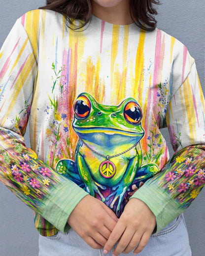 BE YOU THE WORLD WILL ADJUST FROG ALL OVER PRINT - TLHG2404262