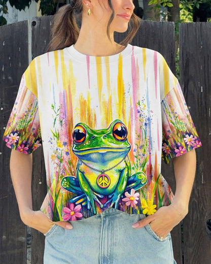BE YOU THE WORLD WILL ADJUST FROG ALL OVER PRINT - TLHG2404262