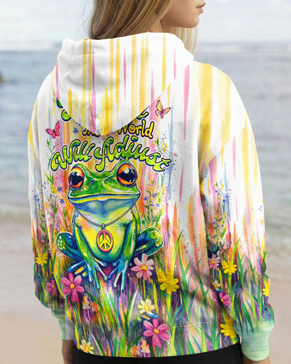 BE YOU THE WORLD WILL ADJUST FROG ALL OVER PRINT - TLHG2404262