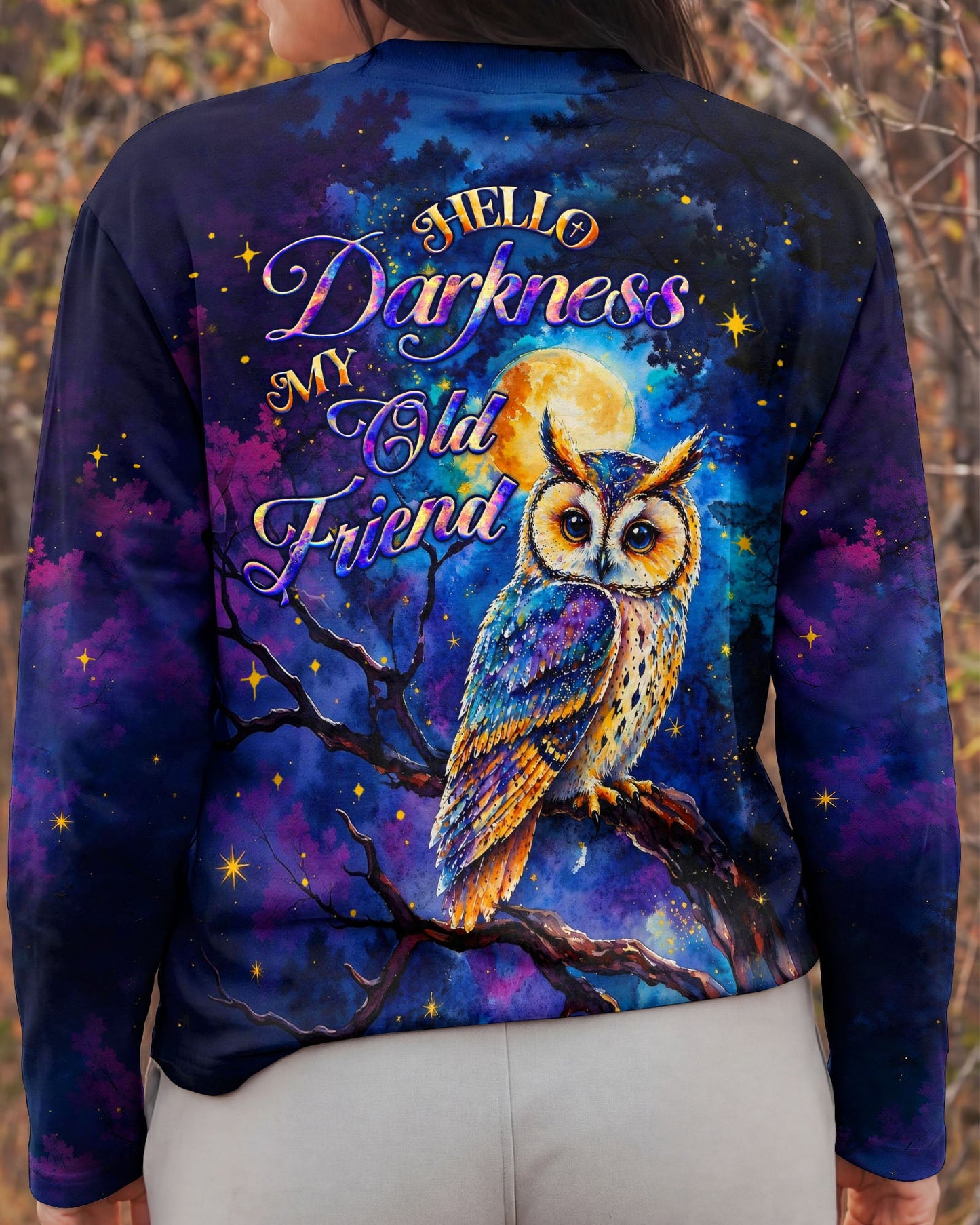 HELLO DARKNESS MY OLD FRIEND OWL ALL OVER PRINT  - TLHG2404263